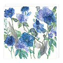 Card Blue Roses and Phlox